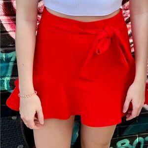 ZARA orange skort
